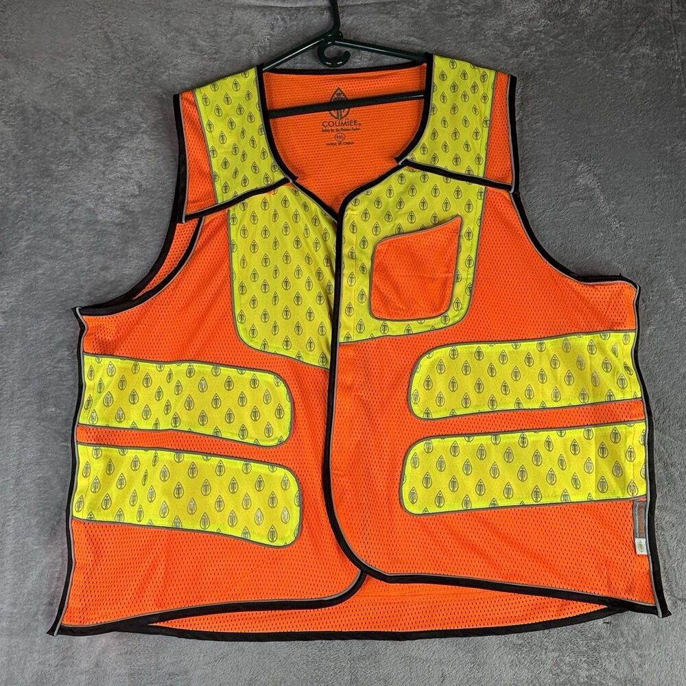 Coumiee Breakaway Safety Vest Custom Reflective 3X Orange Yellow Hook Loop Close